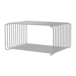 Hot Montana Estantería Panton Wire Half Height 34,8x17,2x25,7 cm, Chrome Plateado