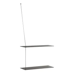 Outlet Woud Estantería Stedge 60 cm, Fresno pintado Negro