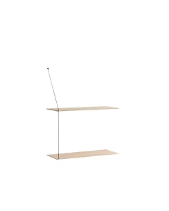 Online Woud Estantería Stedge 60 cm, Roble pigmentado blanco Beige
