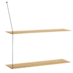 Clearance Woud Estantería Stedge 80 cm, roble pigmentado blanco Marrón