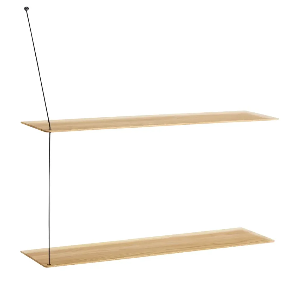 Clearance Woud Estantería Stedge 80 cm, roble pigmentado blanco Marrón