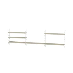 Online String Estantería Pocket, fresno-blanco, fresno-blanco Beige