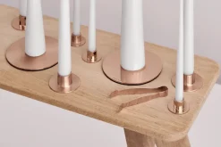 Outlet Ester & erik 2 Candelabros mate, oro rosa Color dorado