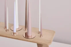 Outlet Ester & erik 2 Candelabros mate, oro rosa Color dorado