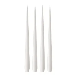 Outlet Ester & erik 4 Velas lacadas, White ash 21, 32 cm Blanco