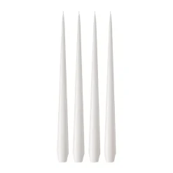 Ester & erik 4 Velas lacadas, White ash 21, 42 cm Blanco