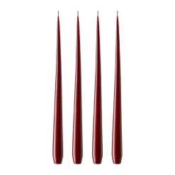 Sale Ester & erik 4 Velas lacadas, Deep wine 44/2, 42 cm Rojo