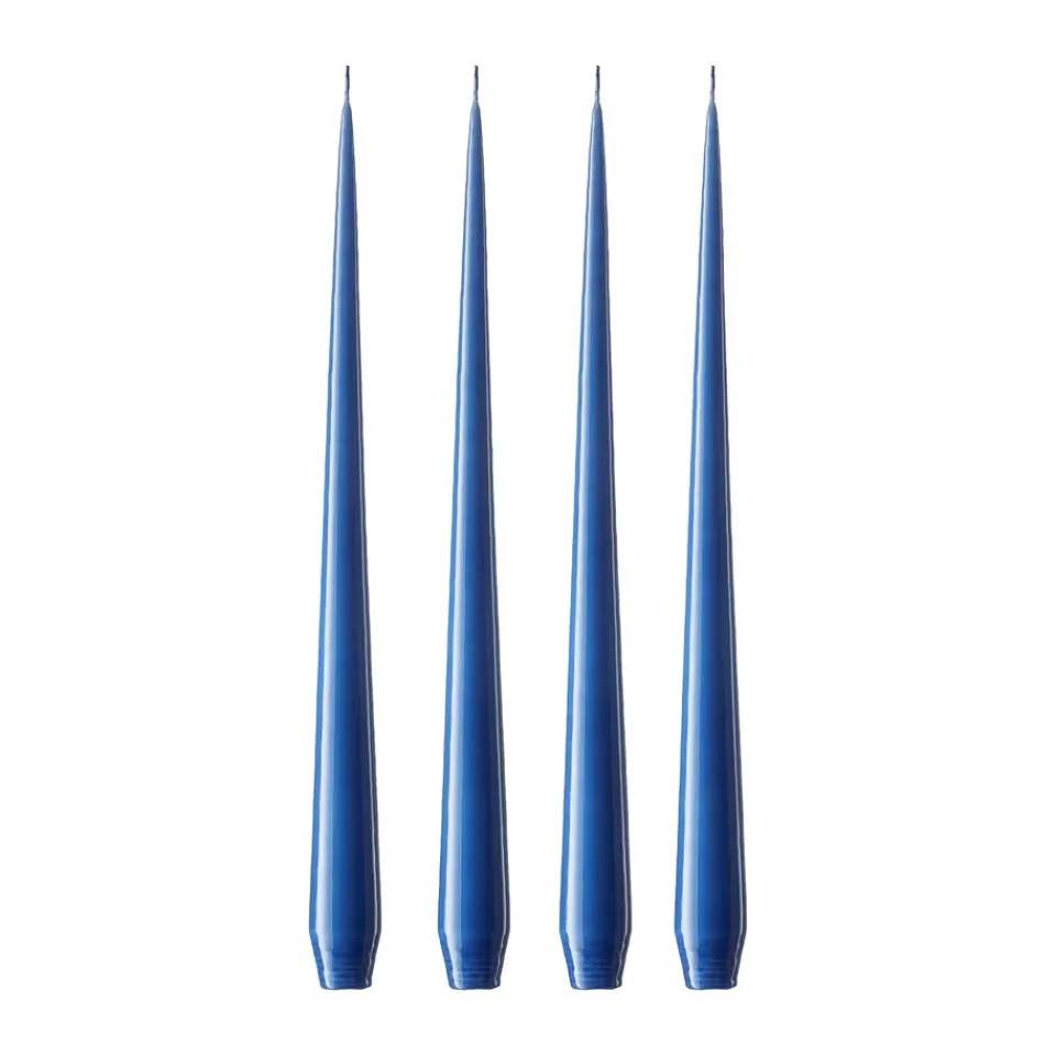 Hot Ester & erik 4 Velas lacadas, Cornflower 48, 42 cm Azul
