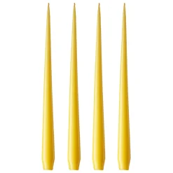 Ester & erik 4 Velas lacadas, Lemon drop 15-0, 42 cm Amarillo