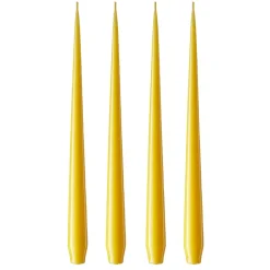 Ester & erik 4 Velas lacadas, dark Lemon drop 15/2-0, 32 cm Amarillo