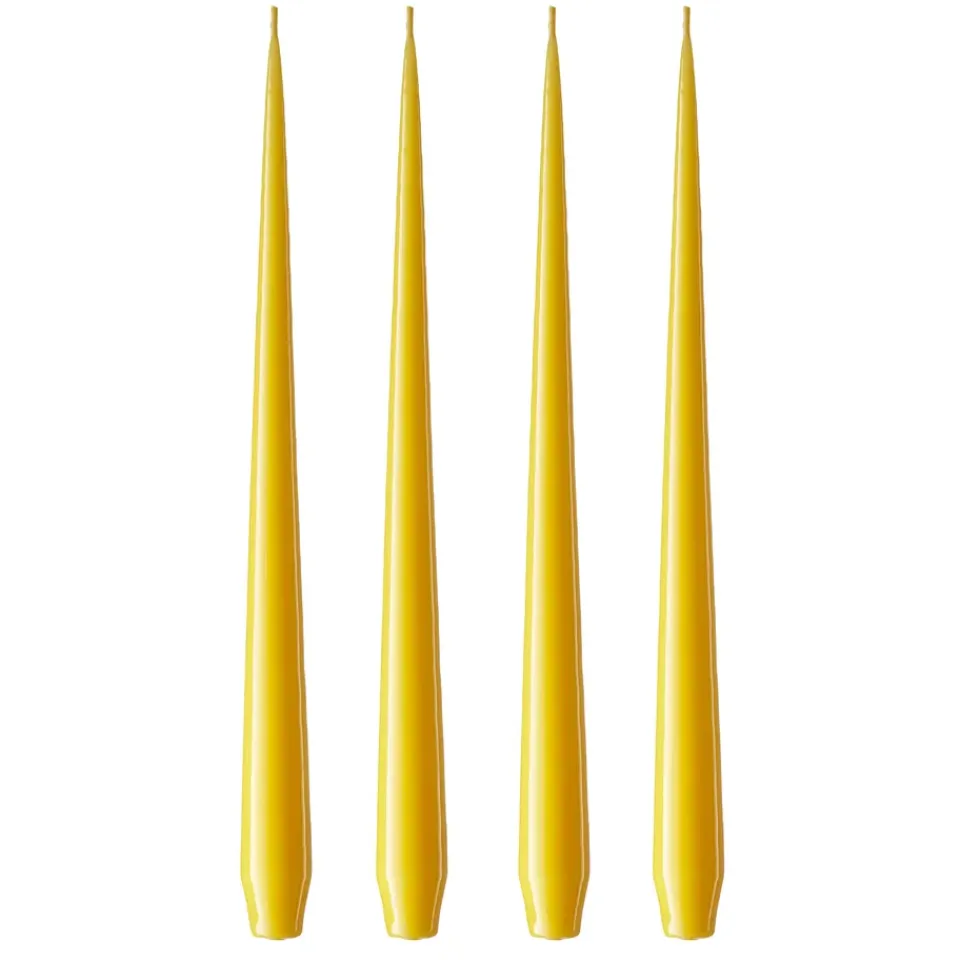 Ester & erik 4 Velas lacadas, dark Lemon drop 15/2-0, 32 cm Amarillo