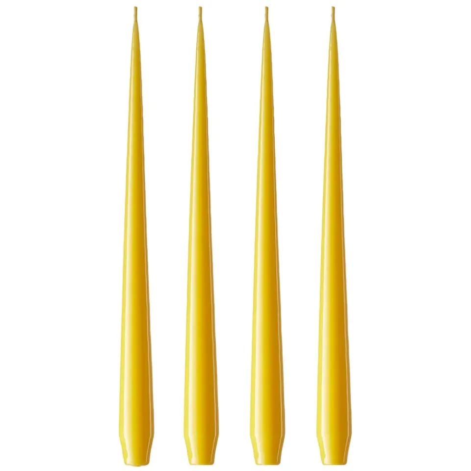 Hot Ester & erik 4 Velas lacadas, dark Lemon drop 15/2-0, 42 cm Amarillo