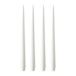 New Ester & erik 4 Velas lacadas, pure white, 42 cm Blanco
