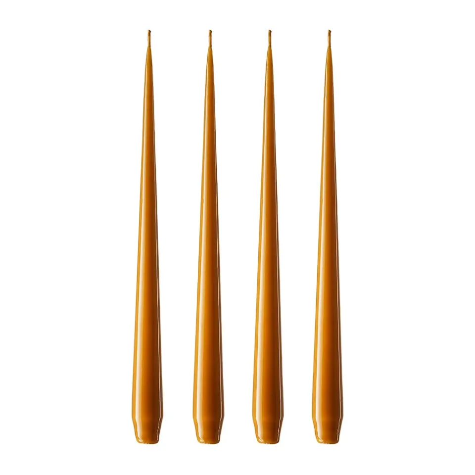 New Ester & erik 4 Velas lacadas, mörk saffran, 42 cm Naranja