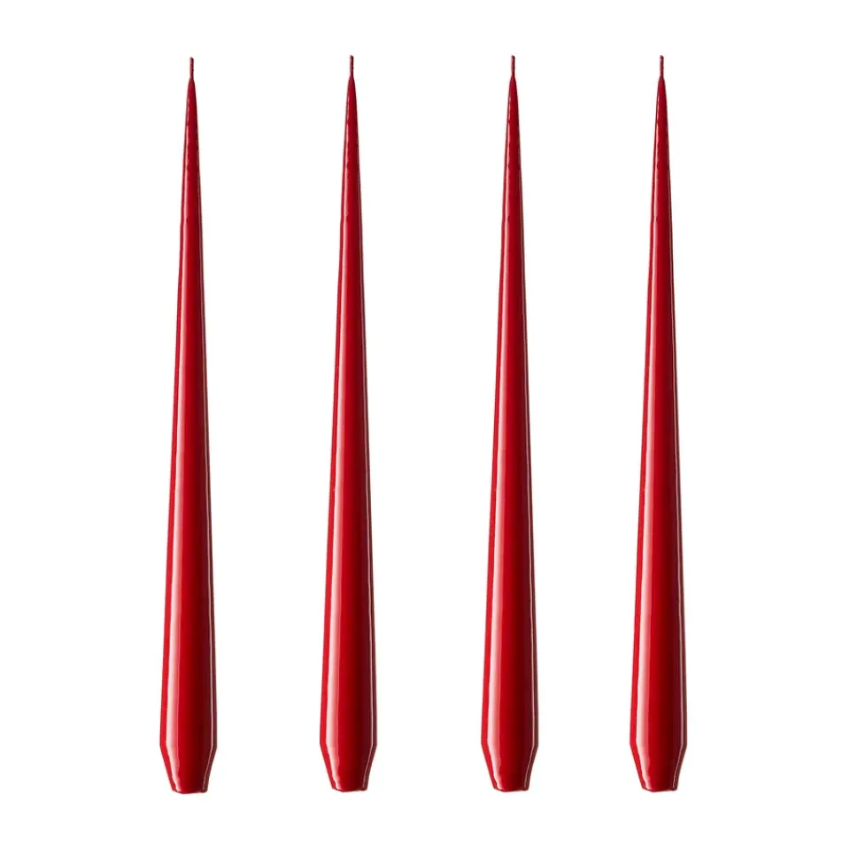 New Ester & erik 4 Velas lacadas, winter berry, 32 cm Rojo