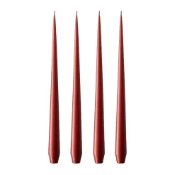 Ester & erik 4 Velas mate, aged rust, 32 cm Rojo