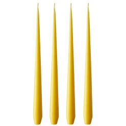 New Ester & erik 4 Velas mate, dark Lemon drop 15/2, 42 cm Amarillo