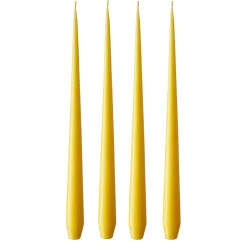 Clearance Ester & erik 4 Velas mate, dark Lemon drop 15/2, 32 cm Amarillo