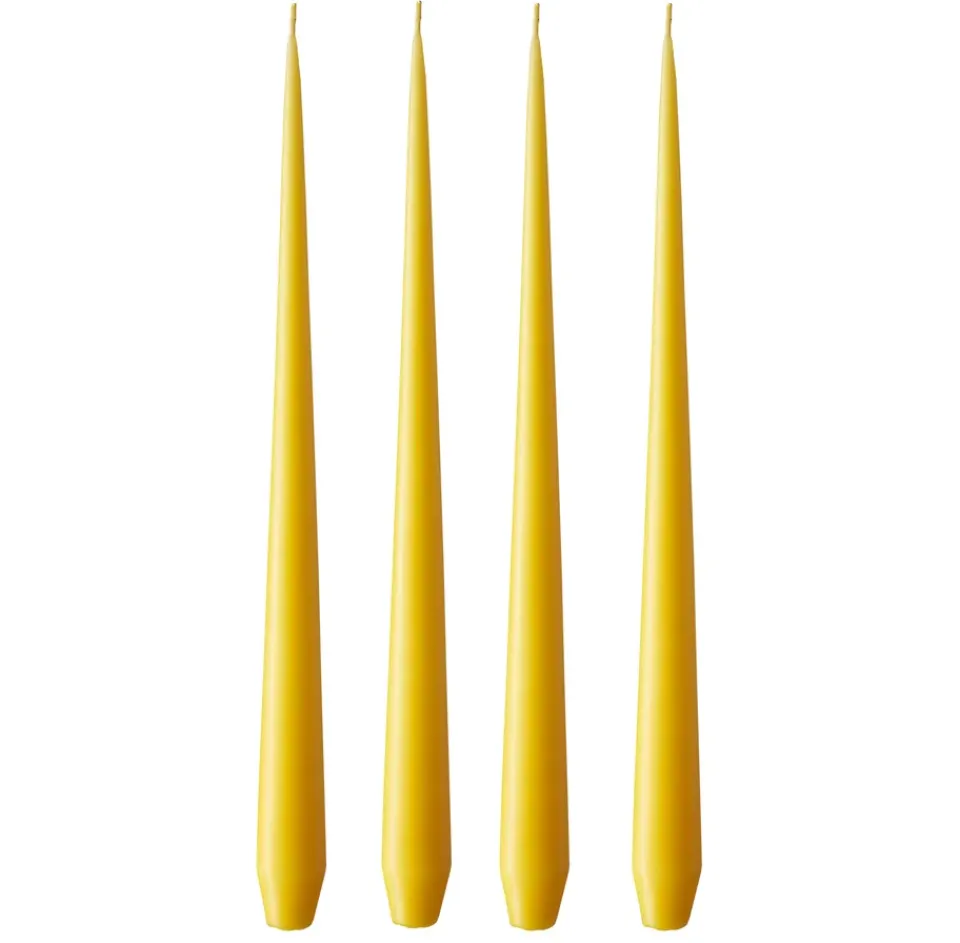 Clearance Ester & erik 4 Velas mate, dark Lemon drop 15/2, 32 cm Amarillo