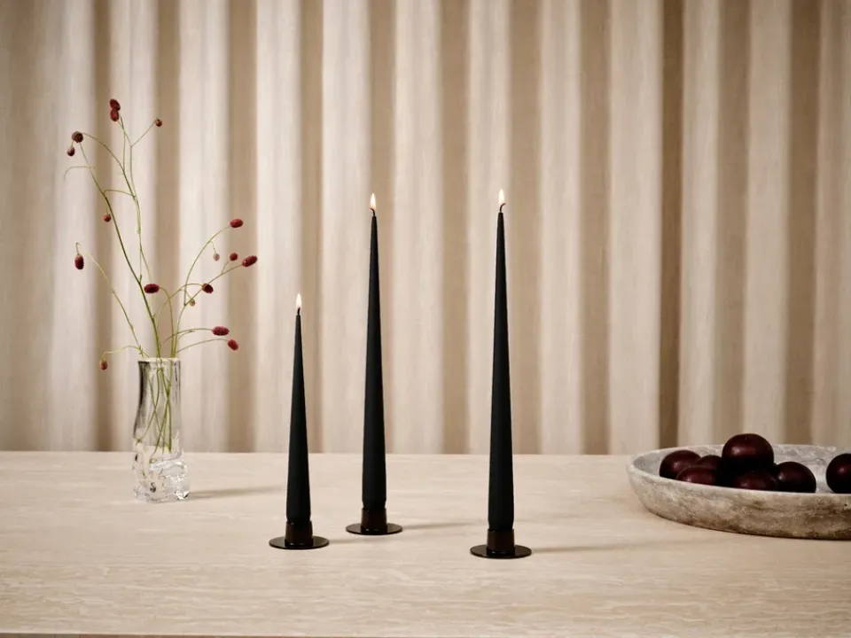Sale Ester & erik 4 Velas mate, Velvet matt black 95, 42 cm Negro