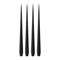 New Ester & erik 4 Velas mate, Velvet matt black 95, 32 cm Negro