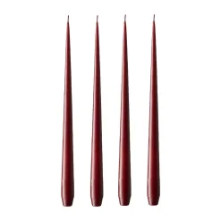 Clearance Ester & erik 4 Velas mate, vinröd, 42 cm Rojo