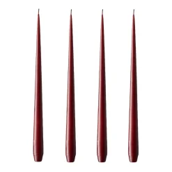 Hot Ester & erik 4 Velas mate, Wine, 32 cm Rojo