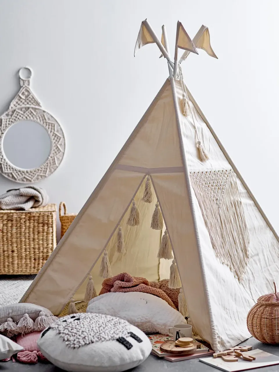 Sale Bloomingville Fardin Tienda tipi 110x110x140 cm, Natur Beige