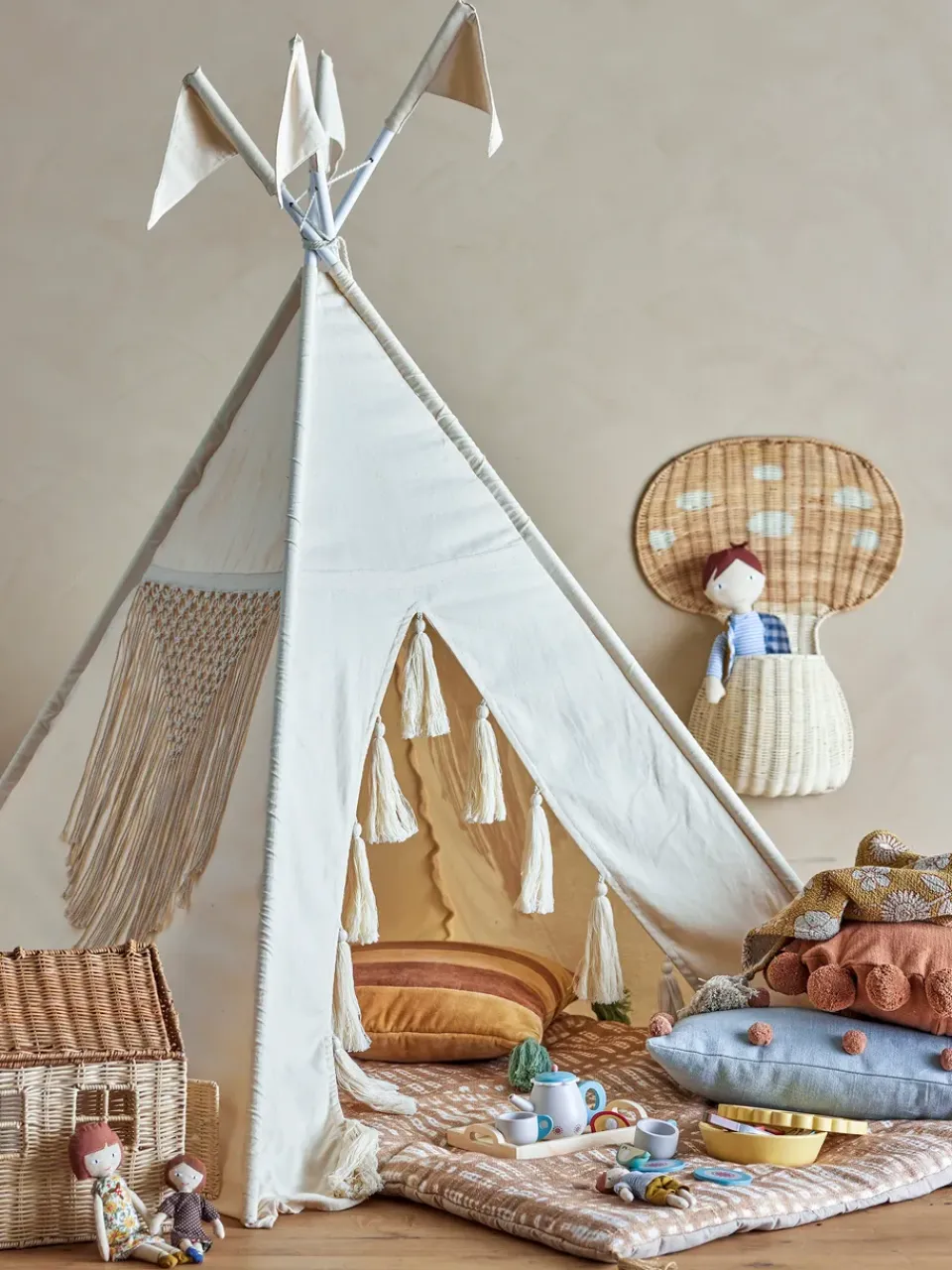 Sale Bloomingville Fardin Tienda tipi 110x110x140 cm, Natur Beige