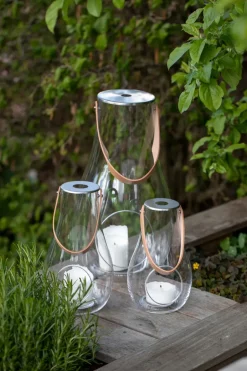 Outlet Holmegaard Farol para velas Design With Light, 29 cm Transparente