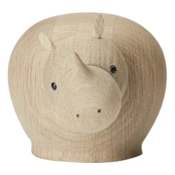 Best Woud Figura de madera Rina rinocerante, Medium Marrón
