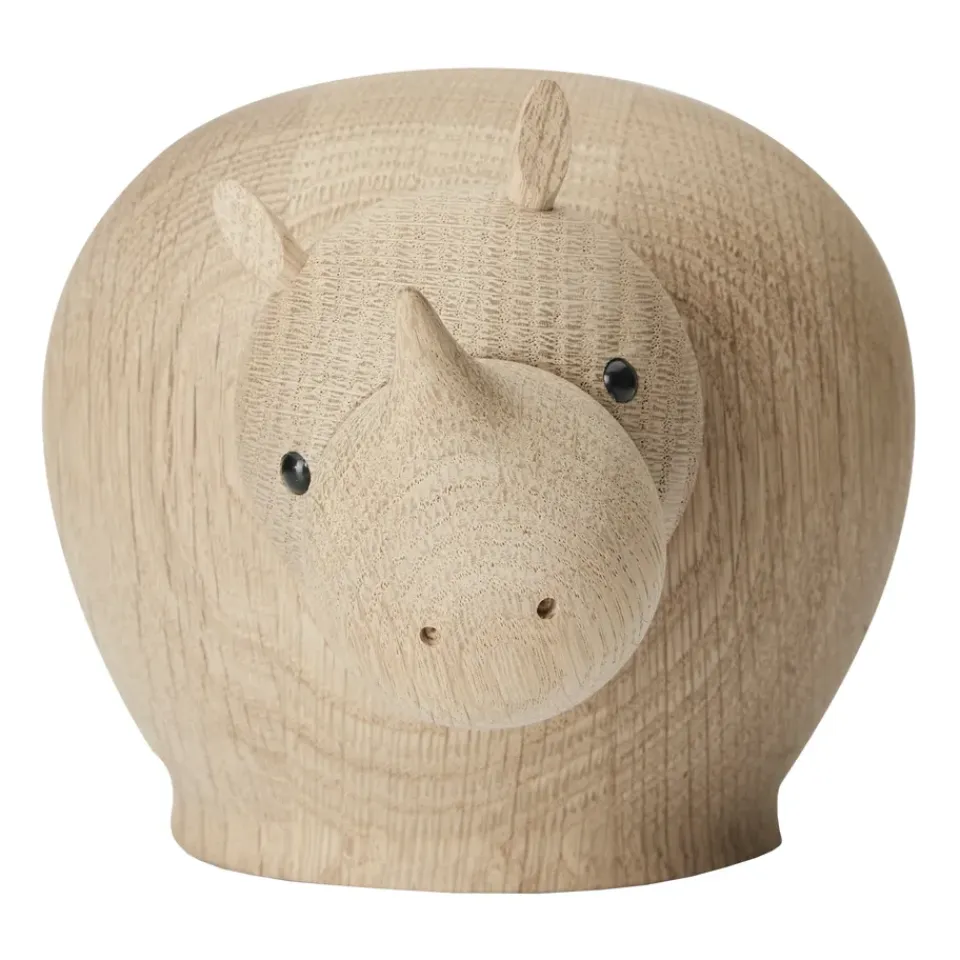 Best Woud Figura de madera Rina rinocerante, Medium Marrón