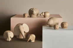 Best Woud Figura de madera Rina rinocerante, Medium Marrón