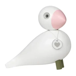 Sale Kay Bojesen Denmark Figura Kay Bojesen pájaro cantor Love, Blanco- Rosa