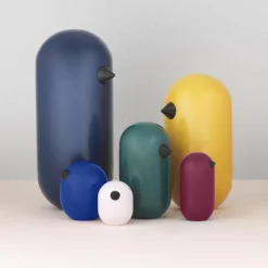 Outlet Normann Copenhagen Figura Little Bird, color, oscuro, 13,5 cm Azul