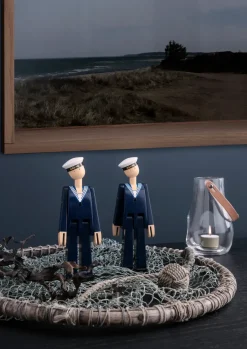 Clearance Kay Bojesen Denmark Figura madera Kay Bojesen marinero, azul AzulBlanco