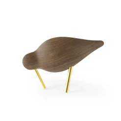 Sale Normann Copenhagen Figura Shorebird nogal-latón, pequeña Marrón