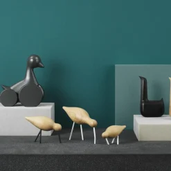 Hot Normann Copenhagen Figura Shorebird roble-blanco, pequeña MarrónBlanco