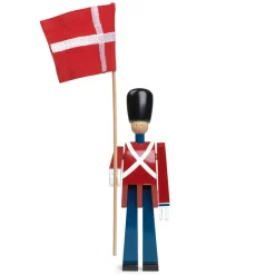 Clearance Kay Bojesen Denmark Figura soldado con bandera textil Kay Bojesen, 29,5 cm AzulRojo