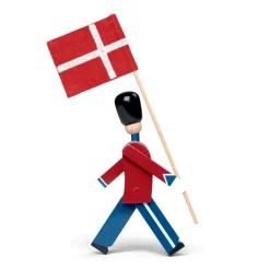 Outlet Kay Bojesen Denmark Figura soldado con bandera textil mini Kay Bojesen, 18,5 cm Rojo