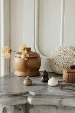 Sale Ferm Living Florero Komo mini set de 3, Brown-white Marrón