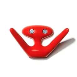 New Essem Design Gancho de pared Mama, rojo Plateado