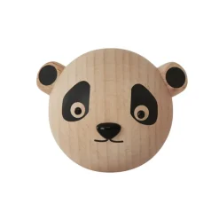 Outlet OYOY Gancho de pared Mini, Panda BeigeNegro