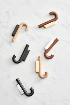 Online Gejst Gancho Hook mini 13,3 cm, Roble-latón MarrónColor dorado