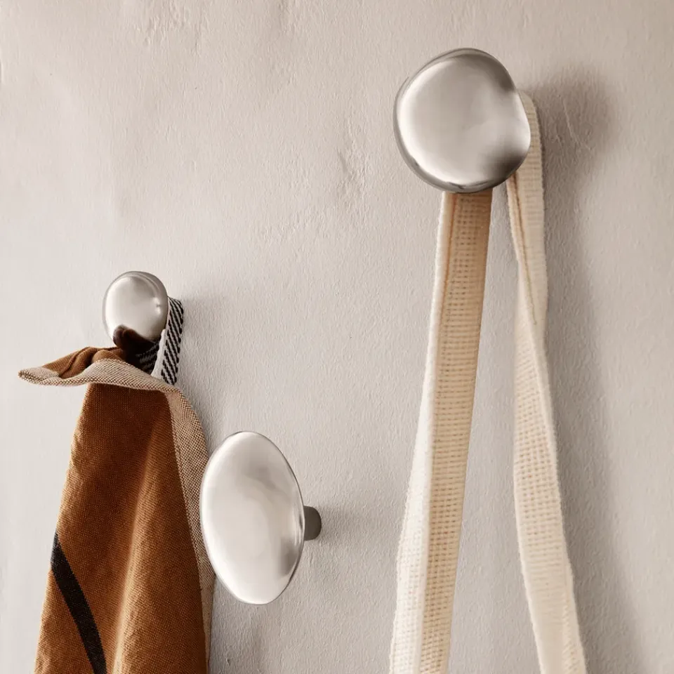 Outlet Ferm Living Gancho Lemon, Acero inoxidable Plateado