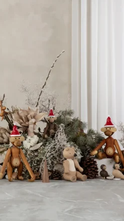 Kay Bojesen Denmark Gorro de Papá Noel para mono mediano Kay Bojesen, Rojo