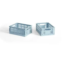 Sale HAY Colour Crate Mini 2-pack 13x17 cm, Soft blue Azul
