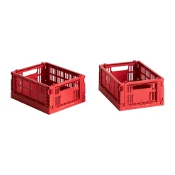 Clearance HAY Colour Crate Mini 2-pack 13x17 cm, Red Rojo