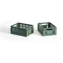 Sale HAY Colour Crate Mini 2-pack 13x17 cm, Sage green Verde