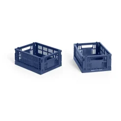 HAY Colour Crate Mini 2-pack 13x17 cm, Dark blue Azul